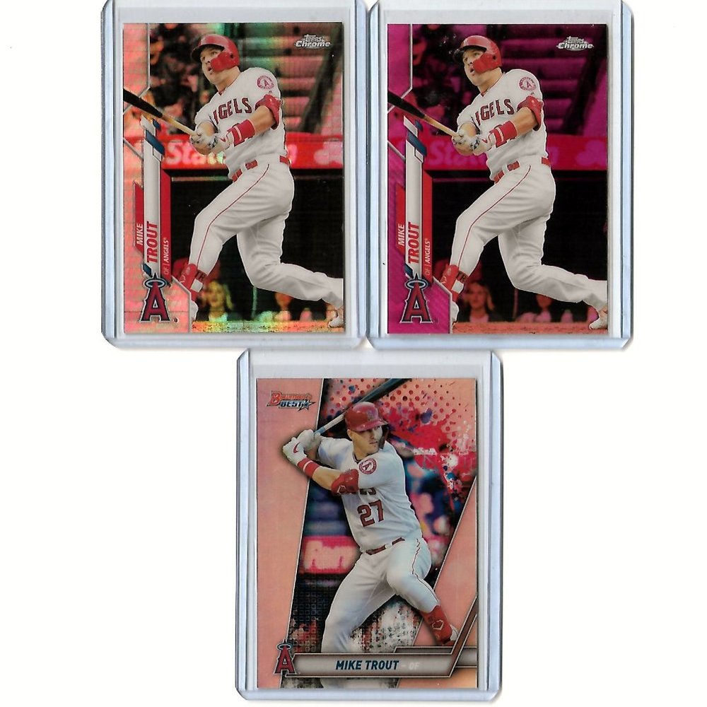 Mike Trout Topps MLB Baseball Card Lot of 3